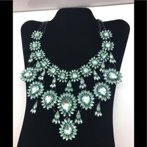 Oscar de la Renta Emerald Floral Necklace